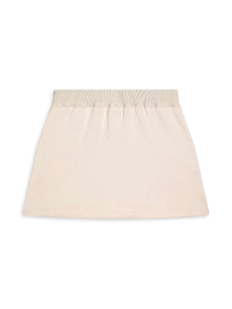 Little Girl's & Logo Sequined Fleece Skirt