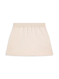 Little Girl's & Logo Sequined Fleece Skirt