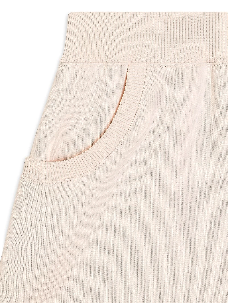 Little Girl's & Logo Sequined Fleece Skirt