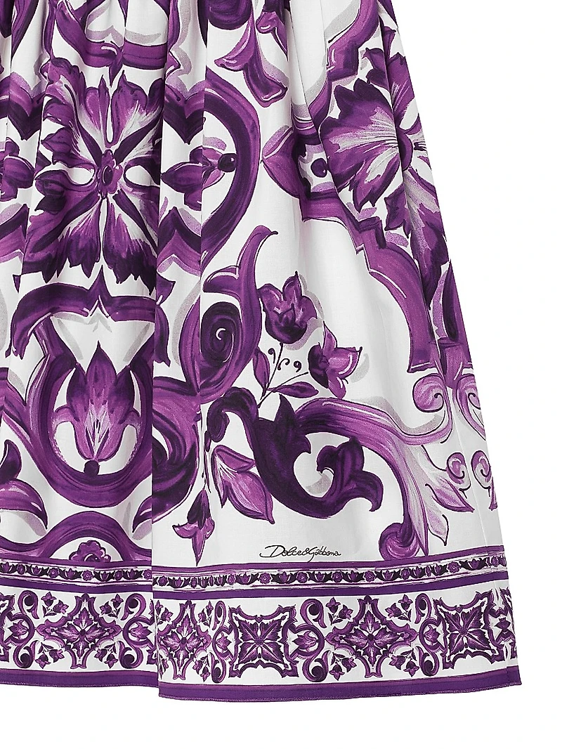 Little Girl's & Smocked Sleeveless Cotton Dress