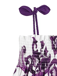 Little Girl's & Smocked Sleeveless Cotton Dress