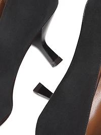 50MM Cap-Toe Leather Kitten-Heel Pumps