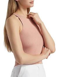 Avery Rib-Knit Racerback Crop Tank
