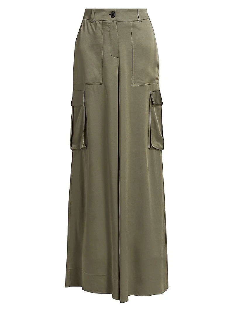 Maia Satin Cargo Pants