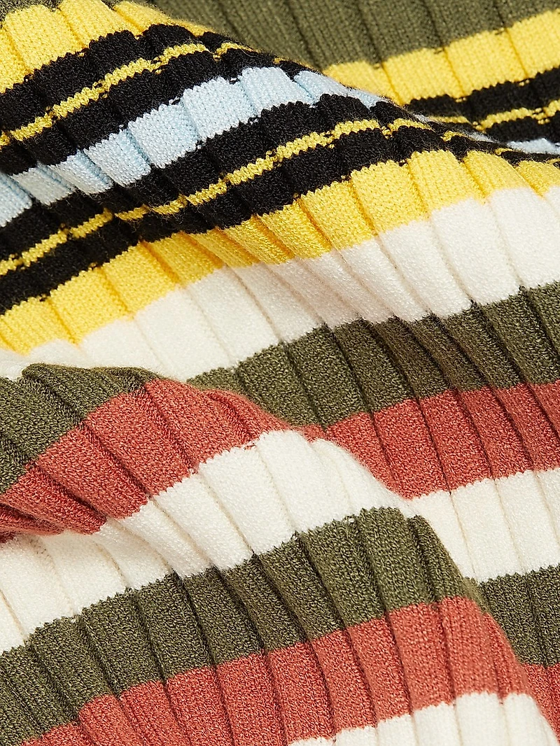 Nyla Striped Short-Sleeve Sweater