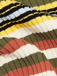 Nyla Striped Short-Sleeve Sweater