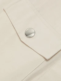 Lydia Short-Sleeve Snap-Front Minidress