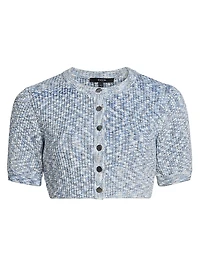 Christy Cropped Short-Sleeve Cardigan