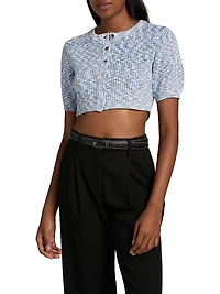 Christy Cropped Short-Sleeve Cardigan