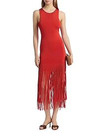 Margaux Fringe Midi-Dress
