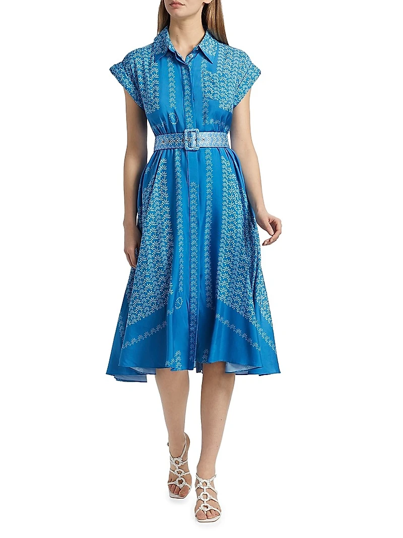 Serena Floral Belted Shirtdress