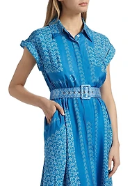 Serena Floral Belted Shirtdress