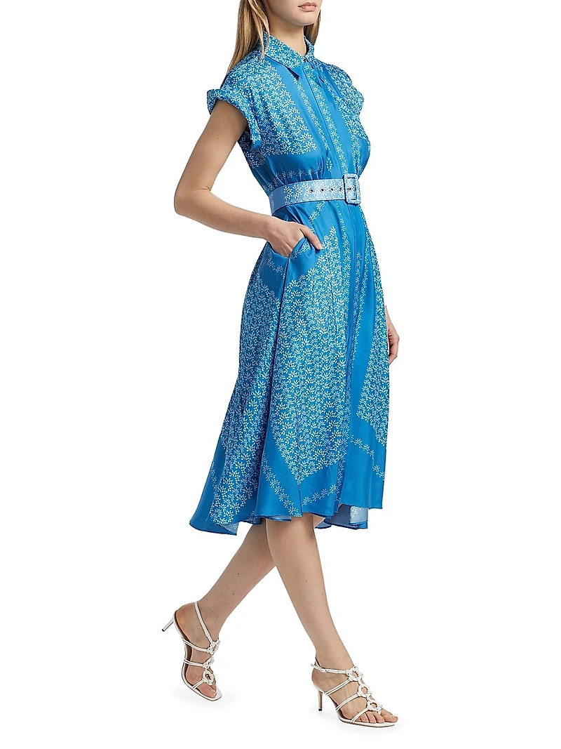 Serena Floral Belted Shirtdress