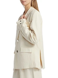 Willa Boyfriend Cotton-Blend Blazer