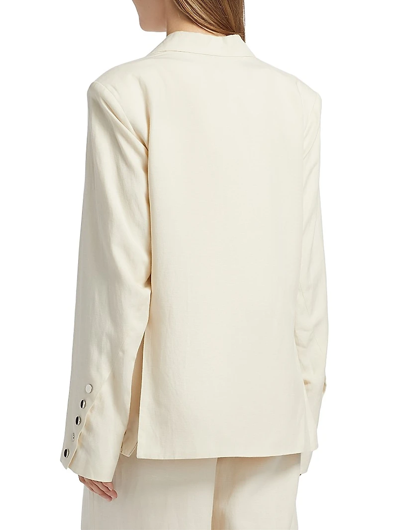 Willa Boyfriend Cotton-Blend Blazer