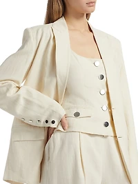 Willa Boyfriend Cotton-Blend Blazer