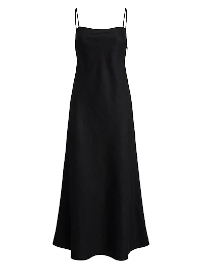 Dori Linen A-Line Maxi Dress