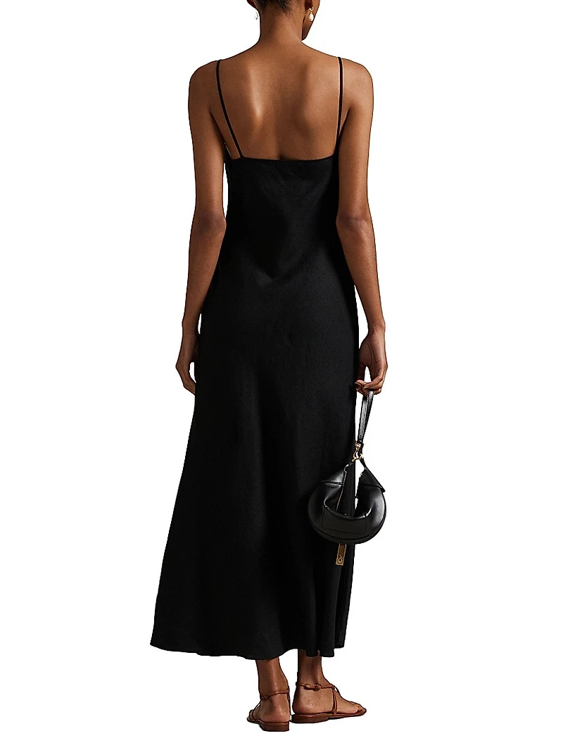 Dori Linen A-Line Maxi Dress