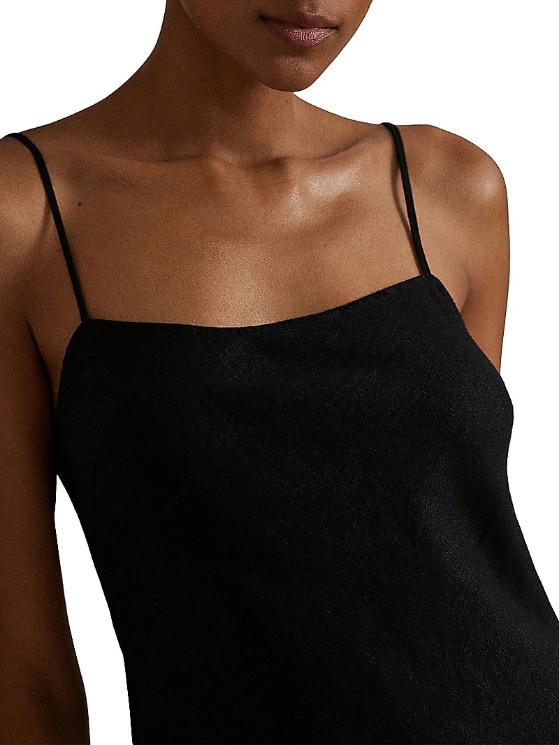 Dori Linen A-Line Maxi Dress