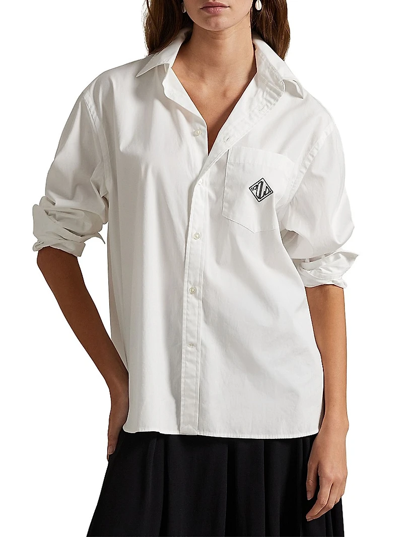Oversize-Fit Logo Cotton Shirt