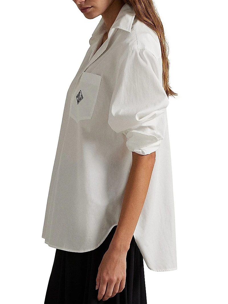 Oversize-Fit Logo Cotton Shirt
