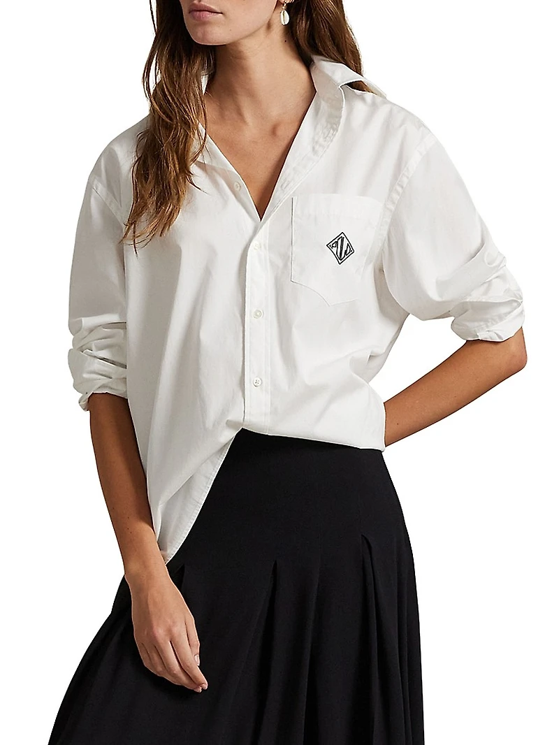 Oversize-Fit Logo Cotton Shirt