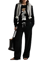 Polo Bear Cotton Crewneck Sweater