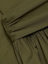 Sabine Stretch-Cotton Tie-Waist Maxi Skirt