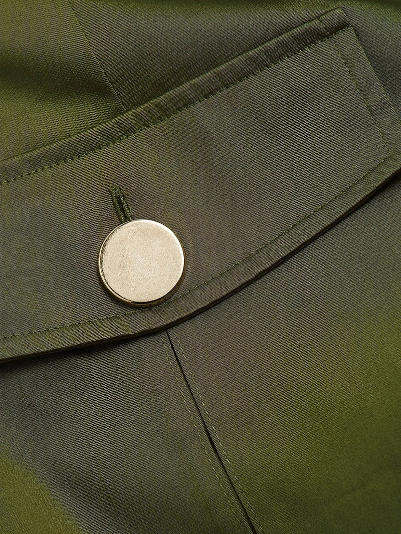 Silvia Stretch-Cotton Wrap Midi-Dress