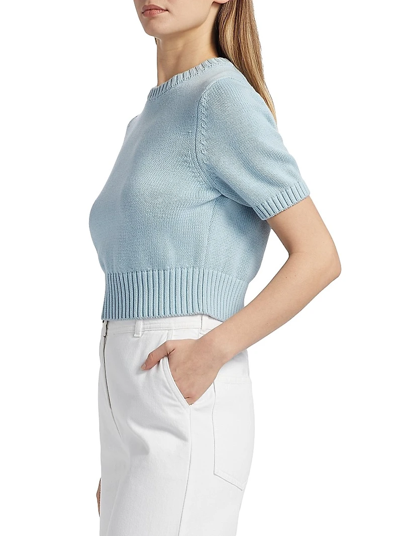 Elsie Cotton Crop Sweater