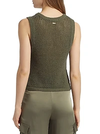 Estelle Crochet-Knit Cotton Top