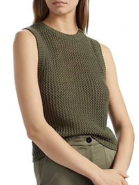 Estelle Crochet-Knit Cotton Top