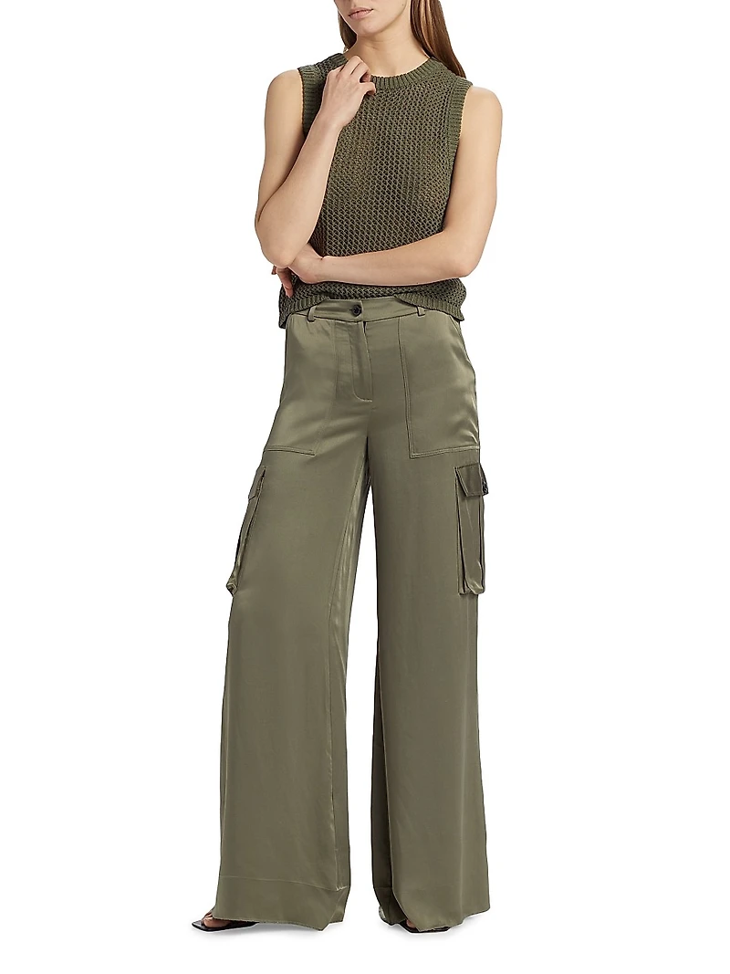 Estelle Crochet-Knit Cotton Top