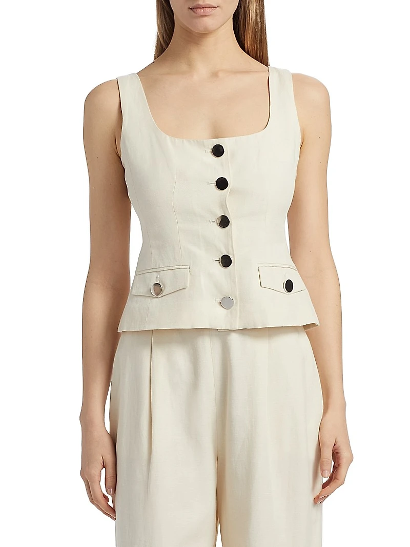 Georgia Cotton-Blend Top