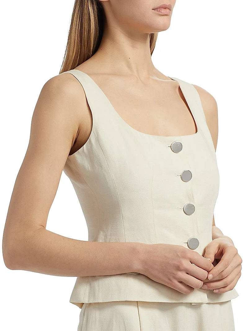 Georgia Cotton-Blend Top