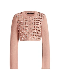Noah Faux-Pearl-Embellished Cotton Cardigan