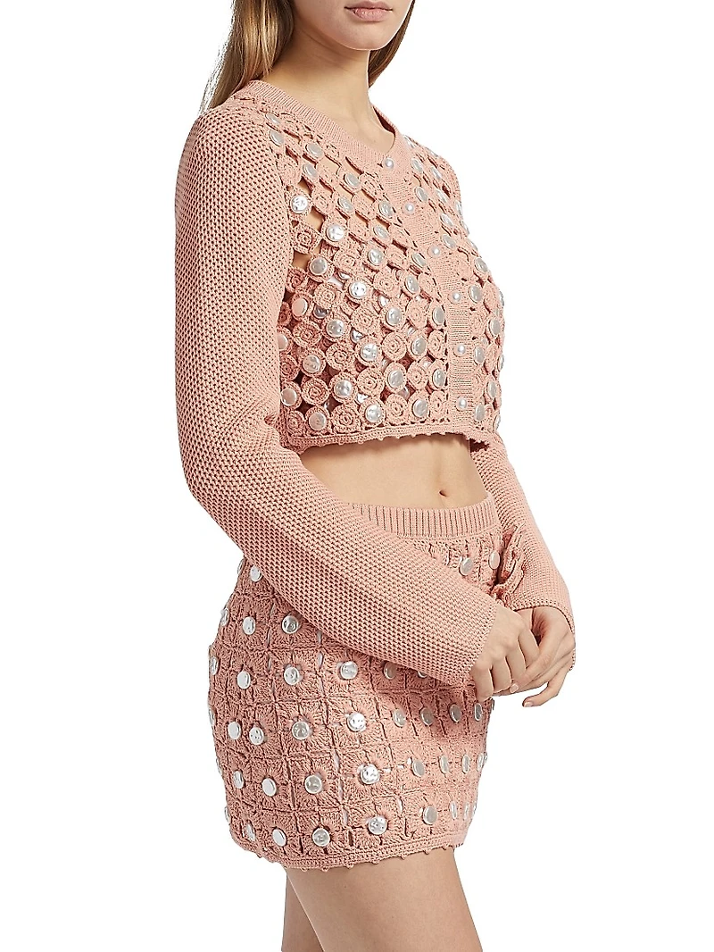 Noah Faux-Pearl-Embellished Cotton Cardigan
