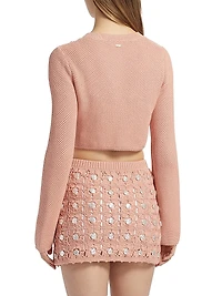 Noah Faux-Pearl-Embellished Cotton Cardigan