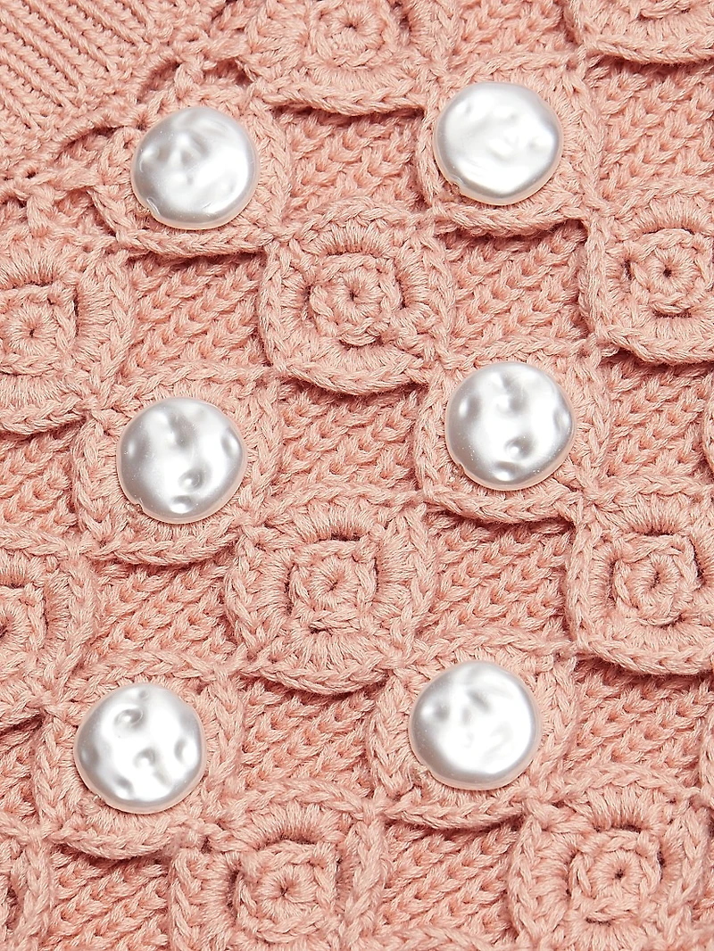 Noah Faux-Pearl-Embellished Cotton Cardigan