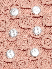 Noah Faux-Pearl-Embellished Cotton Cardigan