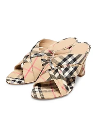 Sloane 90MM Check Woven Sandals