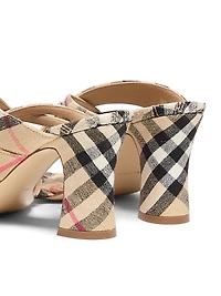 Sloane 90MM Check Woven Sandals