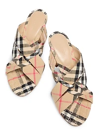 Sloane 90MM Check Woven Sandals