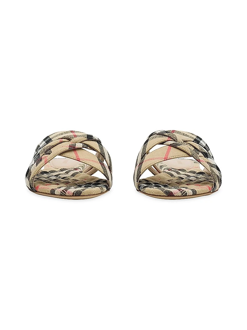 Cabana Woven Check Flats