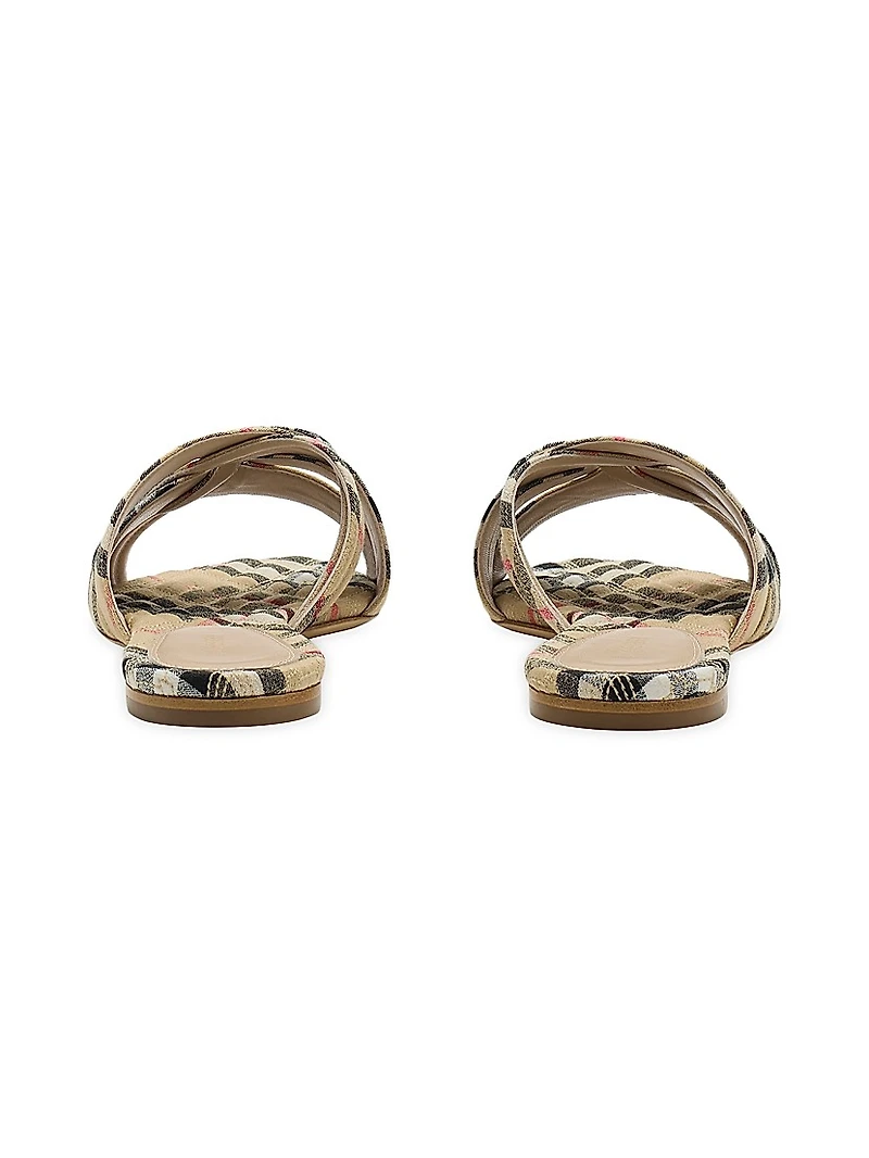 Cabana Woven Check Flats