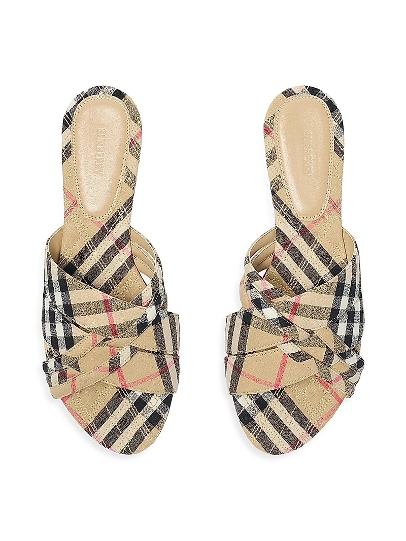 Cabana Woven Check Flats