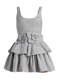 Devyn Plaid Fit & Flare Minidress