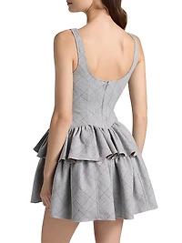 Devyn Plaid Fit & Flare Minidress