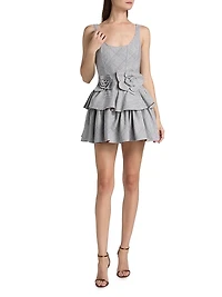 Devyn Plaid Fit & Flare Minidress