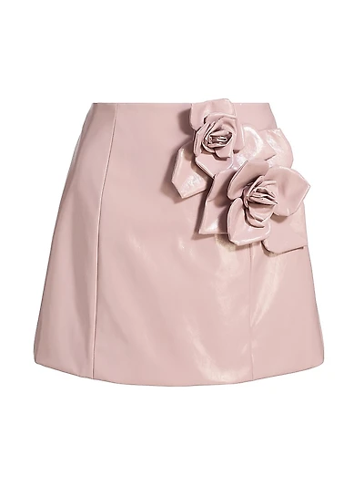 Liva Rose Faux Leather Miniskirt